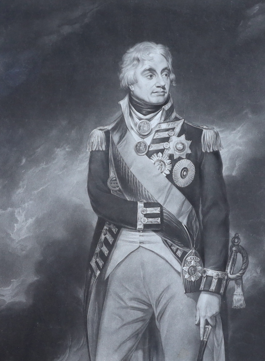 After William Beechey R.A (1753-1839), mezzotint, Lord Horatio Nelson, published 3rd January 1895 by Boydell, 51 x 36cm
